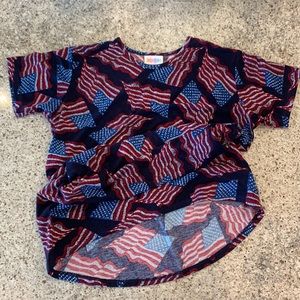 Like New Size XS/SM Flag Red White and Blue LuLaRoe Irma